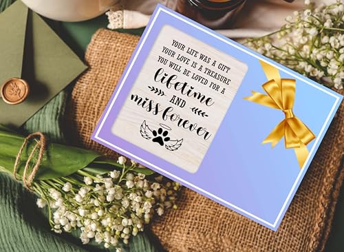 Dog Memorial Picture Frame - In Loving Memory Wood Photo Frame, Sympathy & Bereavement Gifts for Loss of Dog - Pet Remembrance Frame - style: Dog Memorial 7