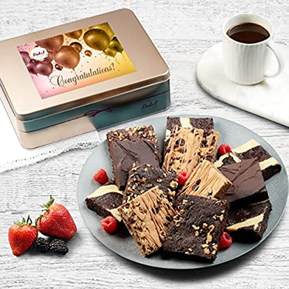 Congratulations Gift For Men, Congratulations Food Gifts Gourmet Food Gift Baskets Women Men Family College Friends, Students or Office Gatherings Food Gifts By Dulcet Gift Baskets - color: Congratulations