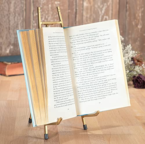 Red Co. 13” Tall Modern Metal Tripod Plate Stand and Art Holder Easel, Gold - color: Gold, size: Height - 13"