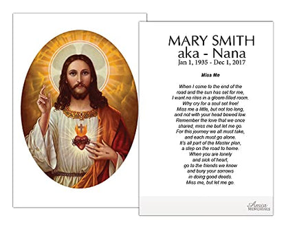Funeral Memorial Prayer Cards - FPC1038EN Jesus