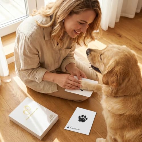 15 Pack Little Lullaby Inkless Milestone Cards Baby Hand and Footprint Kit 12 Months Newborn Memory Book Keepsake Ink Pad for Handprints Footprints (White Box + Beige Photo Album) - style: White Box + Beige Photo Album