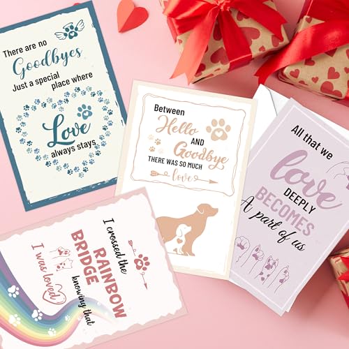 24 Pcs Dog Pet Sympathy Cards - color: Dog Sympathy 02
