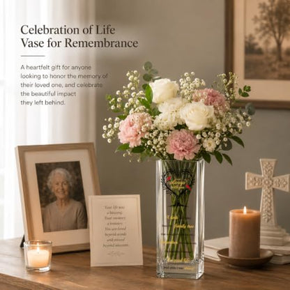 Cardinal Sympathy Memorial Flowers Vase, Grief Gifts for Loss of Loved One, Bereavement Gift, Sorry Your Loss Gift, Condolence Funeral Candle Holder Vase