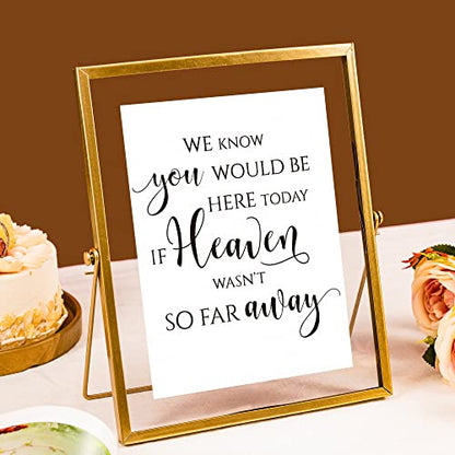 Calculs Wedding Memorial Sign, Gold 8x10 Floating Picture Frame - color: Gold-10x8in