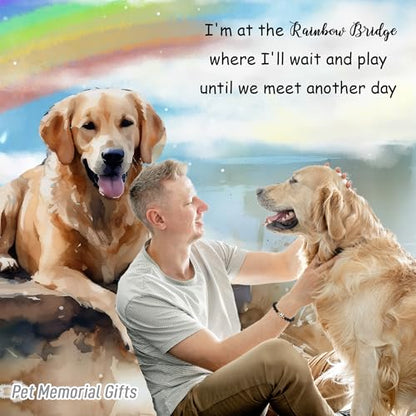 TONY & SANDY Dog Memorial Gifts, Pet Sympathy Rainbow Bridge Pet Memorial Bracelet for Men Women Girls Who Loss of Beloved Dog Cat - color: Black Onyx & Tiger Eye