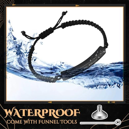 Ecation Cremation Jewelry, Urn Bracelet for Ashes - color: Black, style: Classic