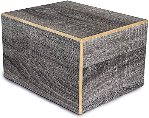 Unforgettable Urns - Society Collection -Large Adult Cremation Urn for Ashes - Wood Memorial Box Cremation Urn for Ashes (up to 205 lbs/205 CI)-Coastal Gray - color: Coastal Gray, size: Large Urn (210 cu. in)