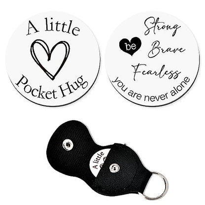 Pocket Tokens Inspirational Gifts for Women Men Daughter Son Encouragement Motivational Gift for Best Friends Family Be Strong Be Brave Be Fearless Pocket Hug Token Keychain for Girls Boys - color: Be Strong Brave Fearless