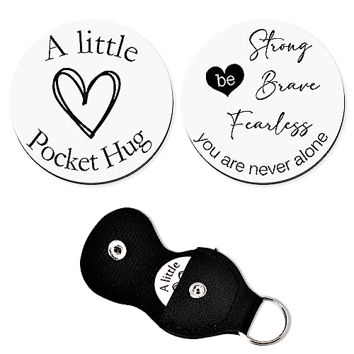 Pocket Tokens Inspirational Gifts for Women Men Daughter Son Encouragement Motivational Gift for Best Friends Family Be Strong Be Brave Be Fearless Pocket Hug Token Keychain for Girls Boys - color: Be Strong Brave Fearless