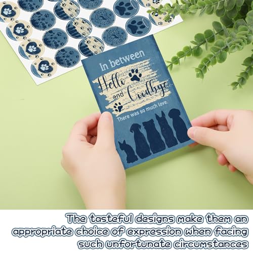 Geyoga 36 Set Pet Sympathy Card with Envelope Bulk, Stylish - color: Stylish
