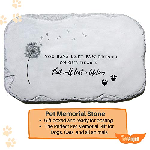 Pet Memorial Stones, Pet Headstone, Pet Loss Gifts - Pet Grave Markers, Dog Headstones, Dog Memorial Gifts for The Garden or Home, 10.5 x 7 x 0.5 inches: Waterproof Resin Pet Stone for Dog