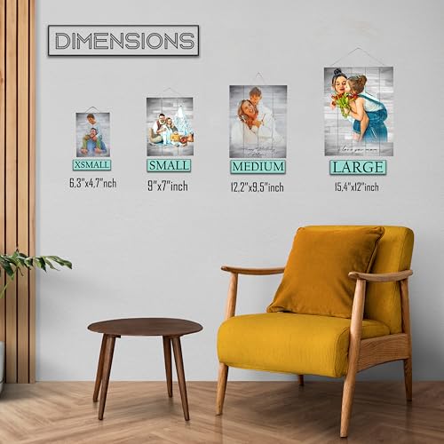 Custom Photo Printed on Wood Home Wall Decor Personalized Picture Frames - color: Pastel Design