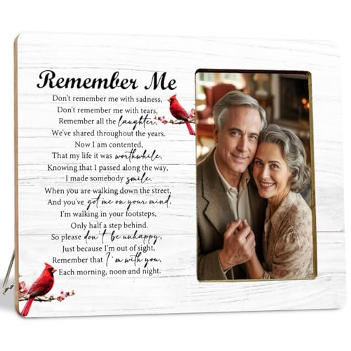 Cardinal Memorial Gifts Picture Frame for Loss of Loved one, Remember Me Sympathy Gifts Picture Frame, I Nver Left You - color: As