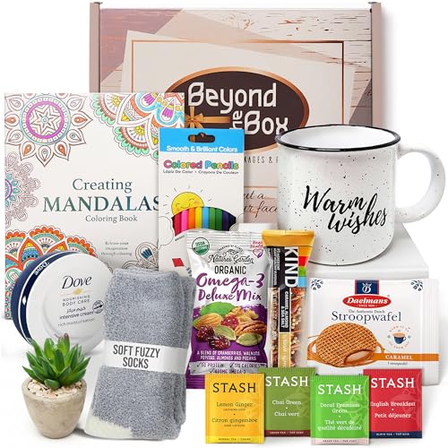 GET WELL SOON Gift basket for women CARE PACKAGE variety box w/snacks After Surgery or Injury Speedy Recovery, feel better soon gift, cancer, hospital w/Self Care Stress Relief Gift, Encouragement