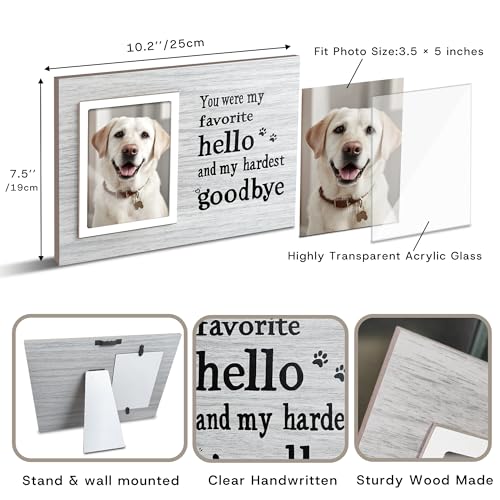 Dog Memorial Gifts for Loss of Dog,Cat,Pets Loss Memorial Frame