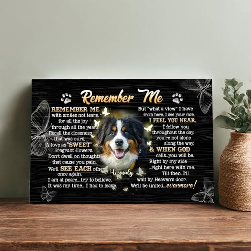KiKiLuna Personalized Dog Memorial Canvas Wall Art - color: Design 8