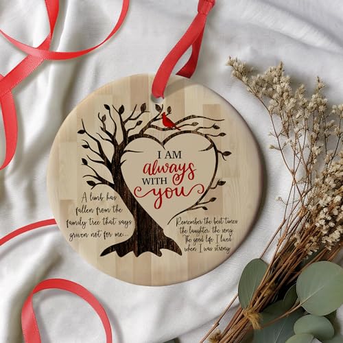 Jocidea Cardinal I Am Always with You - Memorial Christmas Ornament - Condolence Gift - Loss of Loved One Gift - color: Remember the Best Times, the Laughter and the Song