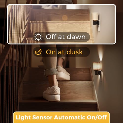 L LOHAS LED Night Lights Plug into Wall,Linen Fabric Cylinder Night Light - color: Cylinder-5000K, size: 1 Pack