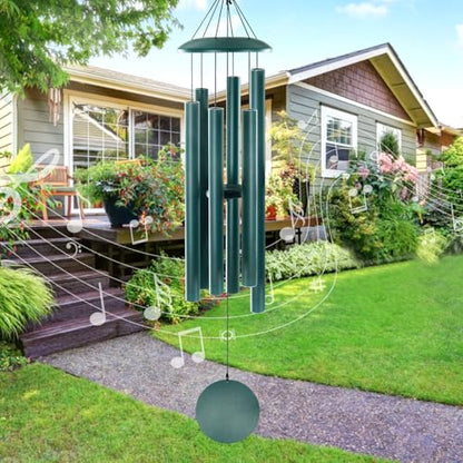 ASTARIN 45in Wind Chimes for Outside,Green - size: 45" Green