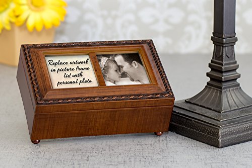 Guardian Angel Petite Woodgrain Music Box Plays "Irish Lullaby"