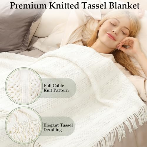 Mother's Day Gift Basket for Women, 11-Piece Self Care Spa Gift Set with Cozy Blanket in Elegant Gift Box, Thinking of You, Get Well Soon and Sympathy Gifts for Mom, Wife, Sister
