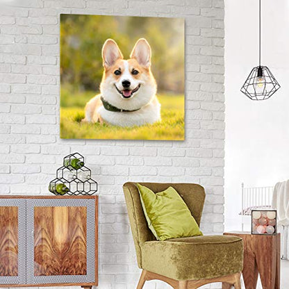 Personalized Photo to Canvas Print - Canvas Prints With Your Photos on Custom Wall Art for Bedroom, Living Room, Wedding Baby Pet Family Picture Framed Wall Art (8" W x 8" H) - size: 8"L x 8"W