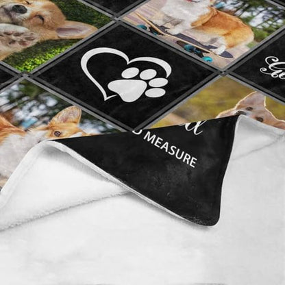LOSARON Personalized Pet Memorial Blanket, Custom Sympathy Blankets Throws for Loss of Mother Father Grandma Grandpa Wife Husband Dog Grave Blankets for Cemetery Bereavement Gifts - color: 6 Photo Collage-4