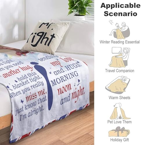 Artsadd Custom Memorial Blankets for Loss of Loved One - A Hug from Heanven Sympathy Blanket Loss of Dad Mom Husband Wife Friend in Loving Memory Blanket Personalized - Remembrance Blankets - color: A-4