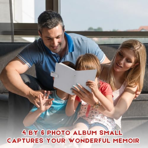 Ruibytree 2 Pack Small Photo Albums 4x6 Pictures, 104 Photos Total, Grey - color: Grey