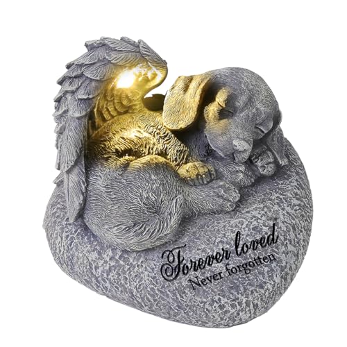 Headstones for dogs: Small dog memorial with halo,Loss of Dog Sympathy Gift