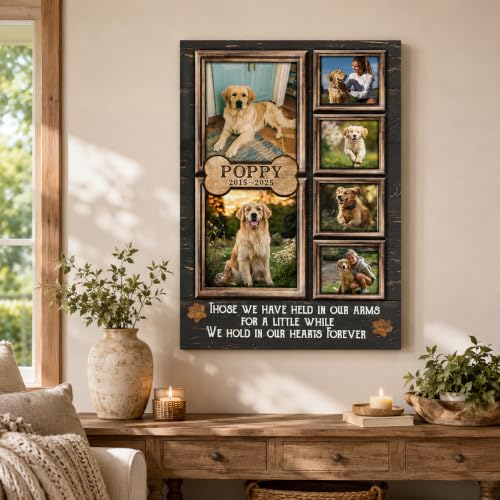 KiKiLuna Personalized Dog Memorial Canvas Wall Art for Dog Owner - color: Design 12