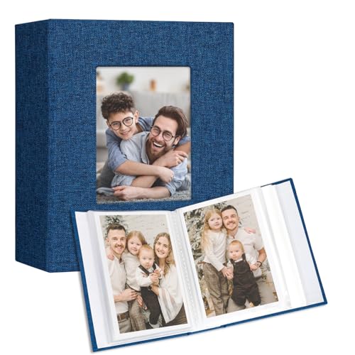 Vienrose 4x6 Small Photo Album, 2 Pack, 100 Photos, Blue - color: Blue, size: 4x6 50 Pockets