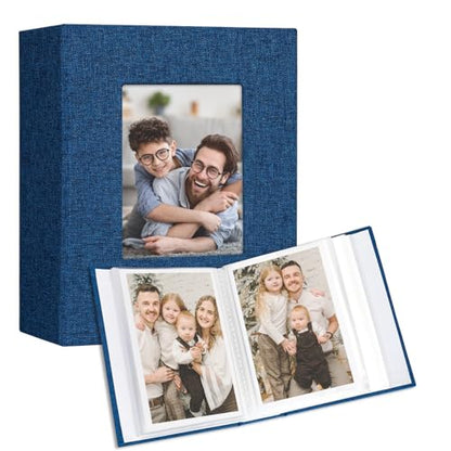 Vienrose 4x6 Small Photo Album, 2 Pack, 100 Photos, Blue - color: Blue, size: 4x6 50 Pockets