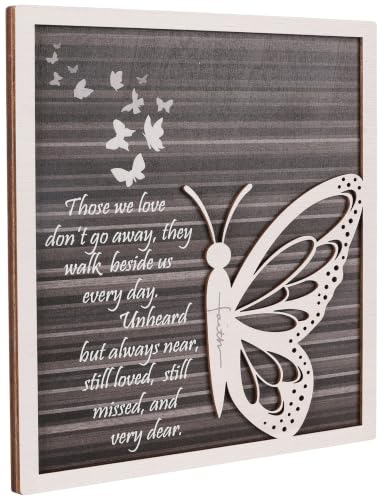 Butterfly Sympathy Gift – Memorial Plaque for Loss of Loved One – Bereavement Gift for Grieving Family, Woman Friends, Her – Remembrance Quote Wood Sign for Funeral, Memorial, Healing Decor - style: Those We Love