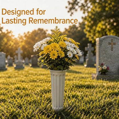 12 Pack Cemetery Vases for Grave with Ground Spikes