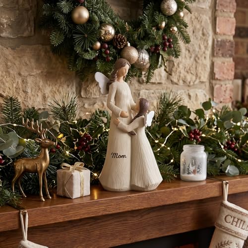 AivanOne Angel & Daughter Resin Sculpture Art Figurines for Home Decoration