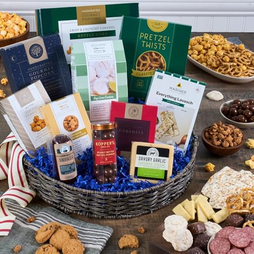 Snack & Chocolate Gift Basket Deluxe - Gourmet Food Gift by GourmetGiftBaskets.com
