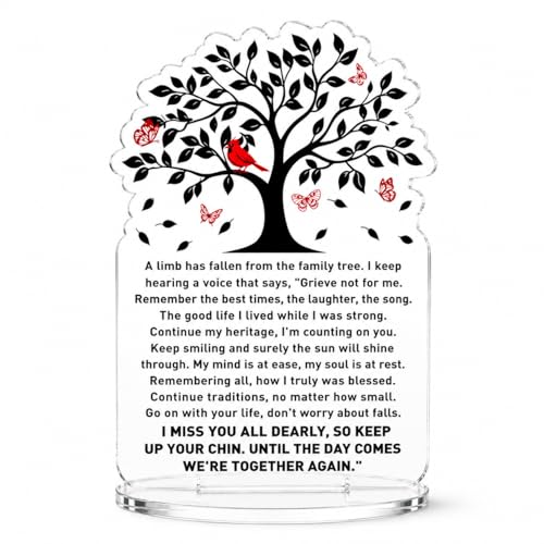 Sympathy Memorial Bereavement Condolence Grief Gifts for Loss of Loved One Friends Family, Memorial Remembrance Desk Decor Sign for Home Room Office Decorations, I Miss