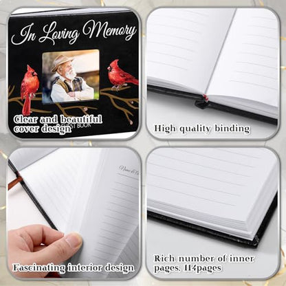 Yingzhao Memorial Funeral Guest Book with Pen 144 Pages Cardinal Funeral Guest Sign in Book for Memorial Service Celebration of Life Party Supplies in Loving Memory(Cardinal) - style: Cardinal
