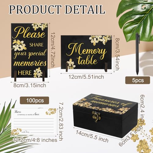 Gilprop 112 Pcs Share a Memory Cards for Celebration of Life - style: flower