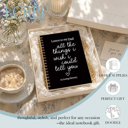 Letters to My Dad Spiral Notebook Journal 5.5x8.3in | Memorial Gifts for Loss of Dad, Grief Journal for Loss of Father, All the Things I Wish I Could Tell You Notebook Journals - color: Letters dad