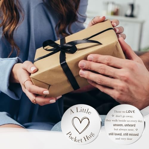 Memorial Sympathy Gifts for Loss of Loved One Mom Dad Mother Father Son Husband Daughter Dog Cat Pet Miscarriage Condolences Memorable Memory Grief Remembrance Bereavement Gift Idea Pocket Hug Token