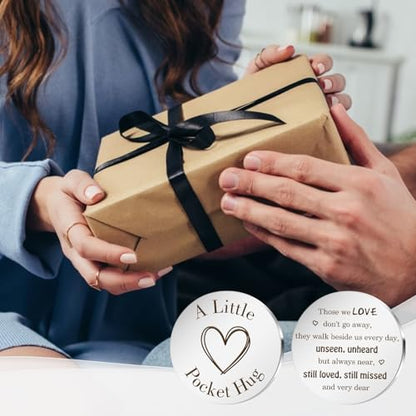 Memorial Sympathy Gifts for Loss of Loved One Mom Dad Mother Father Son Husband Daughter Dog Cat Pet Miscarriage Condolences Memorable Memory Grief Remembrance Bereavement Gift Idea Pocket Hug Token