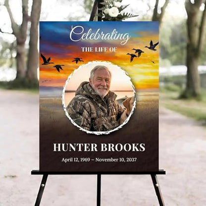 Sky Funeral Welcome Sign, Celebration of Life Welcome Sign, in Loving Memory Sign, Celebration of Life, Celebration of Life Sign, Memorial Sign with Photo,Funeral Welcome Sign #a2 - color: Version #24