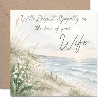 Stuff4 Comforting Sympathy Card, Loss of Wife - color: Wife