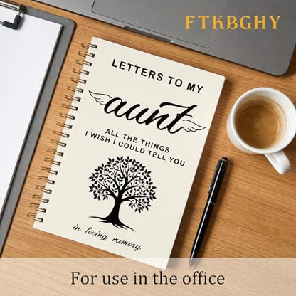 FTKBGHY Memorial Gifts for Loss of Aunt Grief Journal Notebook, Sympathy Notebooks Gifts for Loss of Loved One, Bereavement Gift, Letters to My Aunt Journal, 5.5x8.3 Inch - color: Colour-12