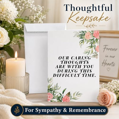 Andaz Press Jumbo Sympathy Card with Envelope, Sorry For Your Loss Card, Caring Thoughts Are With You, Pet Loss, Condolences Card with Big Blank Space to Send to Friends, Family, 8.5" x 11", 1-Pack - color: Caring Thoughts Are With You