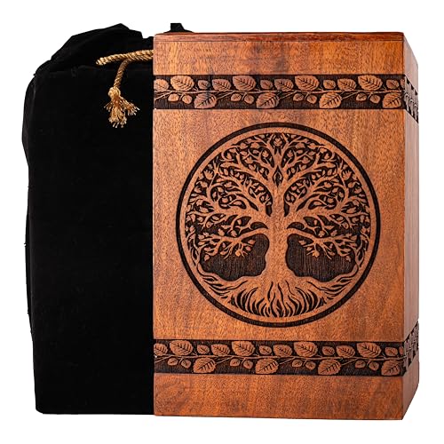 Well Crafted Tree Urns for Human Ashes Adult Man - Wooden Urns for Human Ashes Adult, Urn for Human Ashes Adult Male Female, Decorative Urns (Keepsake-16 Cu.in) - size: Keepsake-16 Cu.In