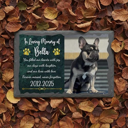 Custom Dogs Memorial Stone Headstone with Photo Name - color: Memorial 5