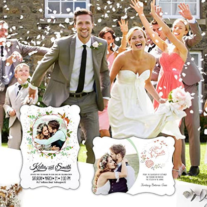 100 Pack Goefun Blank 5x7 Invitations with Envelopes - color: White (scalloped), size: 5x7